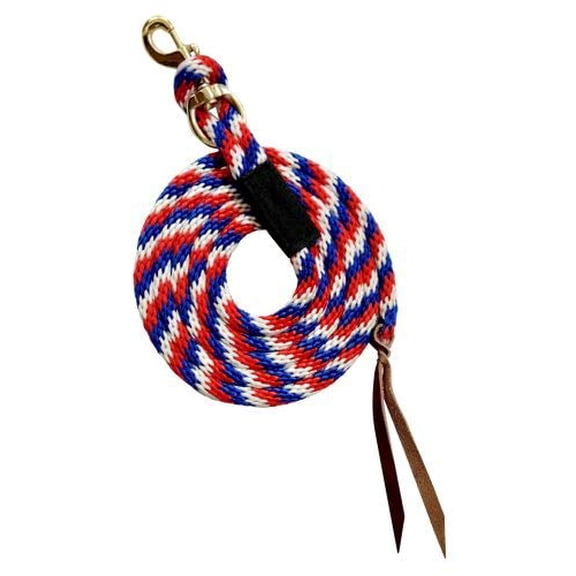 Showman 8' Red, White & Blue Poly Lead Rope