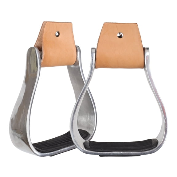 Showman Aluminum Stirrups w/ Grip Tread