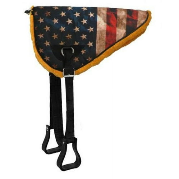 Showman American Flag Design Bareback Saddle Pad