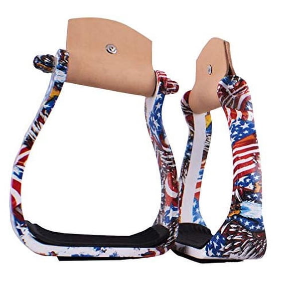Showman American Pride Angled Aluminum Stirrups