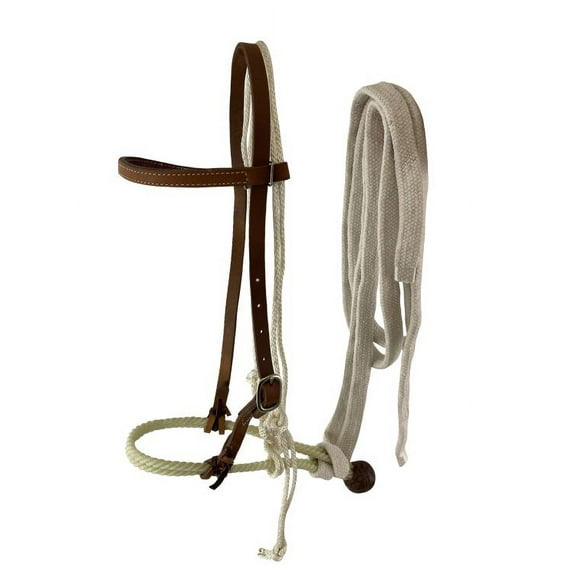 Showman Argentina Cow Leather Bosal Hackamore Set