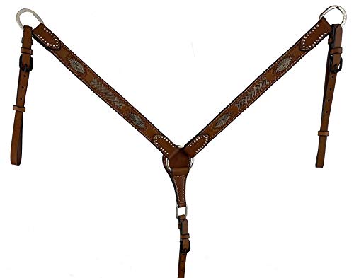 Set Testiera E Pettorale Showman In Pelle Argentina Per Mucche - Modello 14502