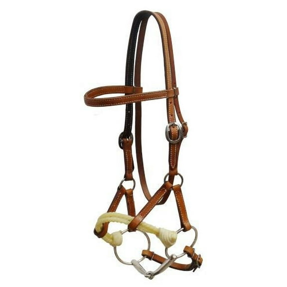 Showman Argentina Cow Leather Side Pull w/ Snaffle Bit