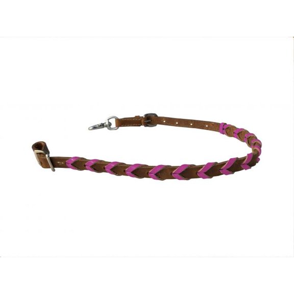 Showman Argentina Cow Leather Wither Strap w/ Color Braided Leather Accent