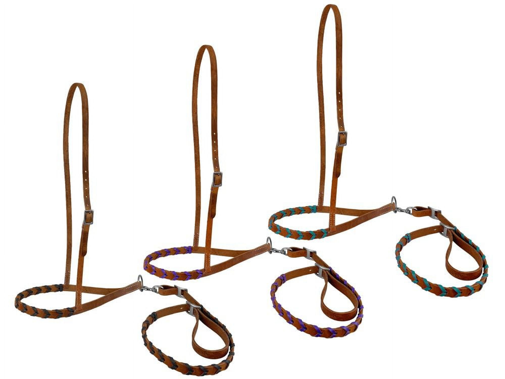 Showman ® Argentina Leather Braided nose tiedown.
