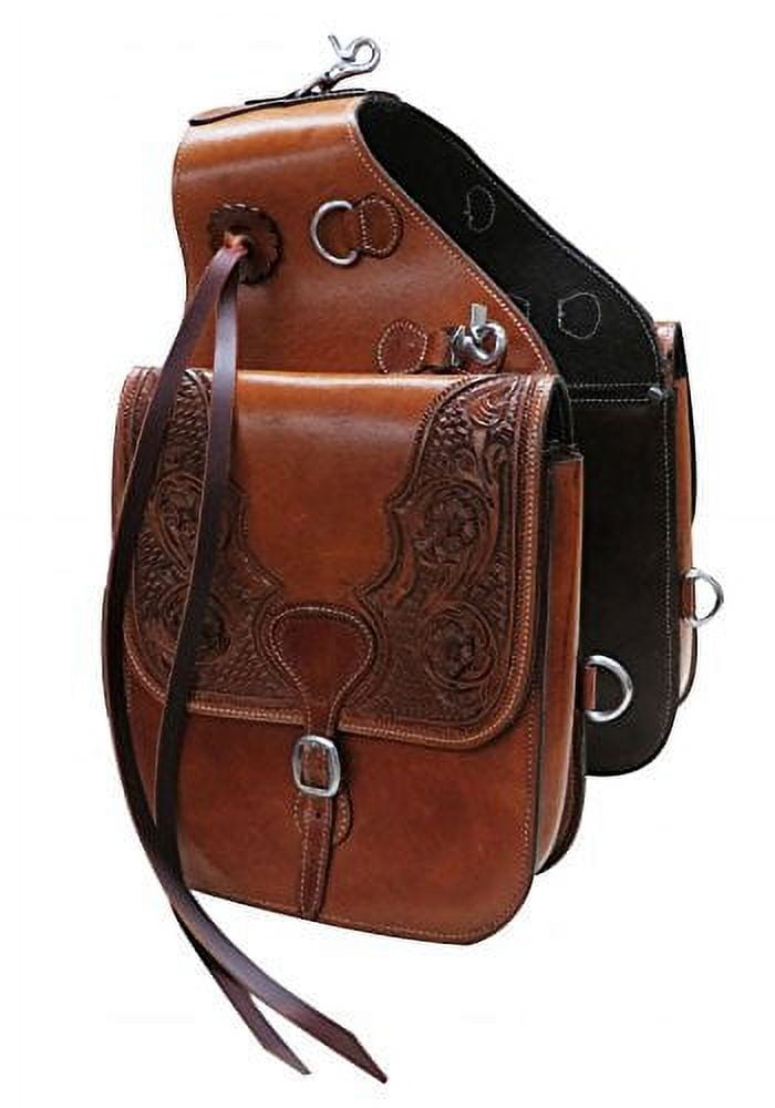 BG-07 Showman ® Genuine Leather Teal and Brown Saddle Blanket Handbag. main image 1