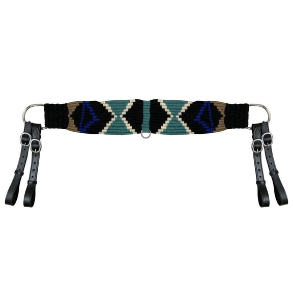 Showman Black Mohair Wool Multi-Strand Southwest Design Tripping Collar