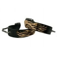 thumbnail image 1 of Showman Black Steel Bumper Spurs w/ Copper Flame Overlay, 1 of 4