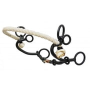 Showman Black Steel Combination Hackamore w/ Rope Nose