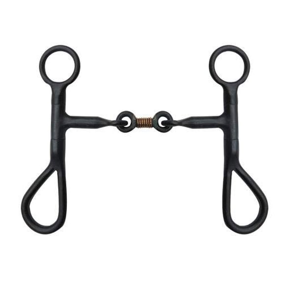 Showman Black Steel Copper Wrapped Dogbone Bit w/ Swivel Cheeks