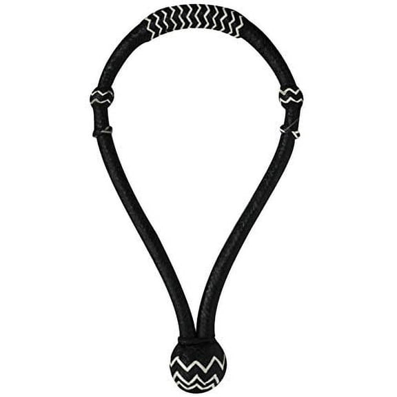 Showman Black/White Braided Rawhide Core Bosal