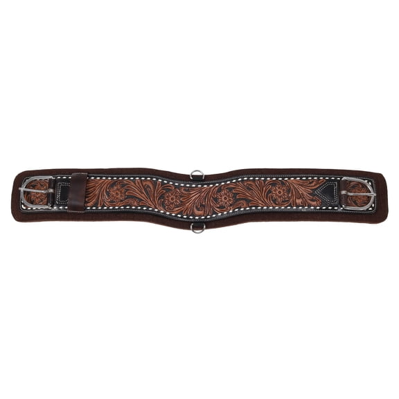 Showman Bloomhide Contoured Felt Bottom Girth w/ Stick & Peel (28")