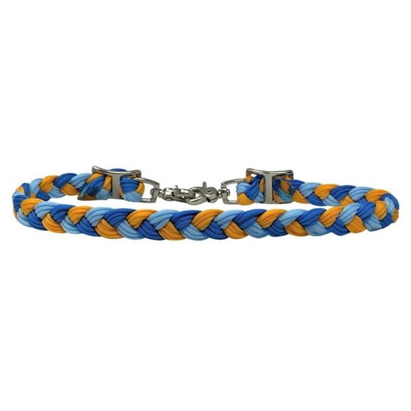 Showman Blue & Yellow Braided Nylon Wither Strap