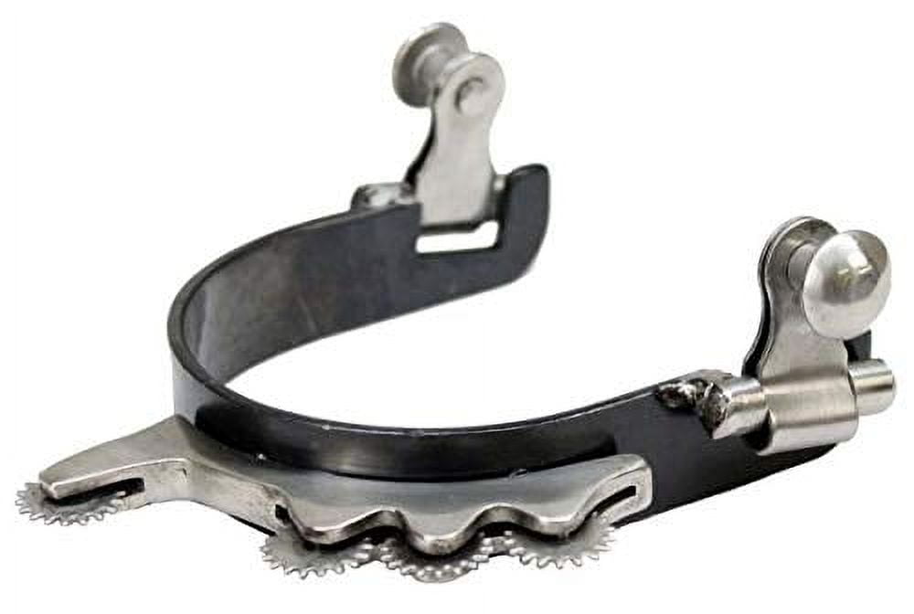 Showman ® Stainless Steel Humane Spurs with Brass Button main image 1