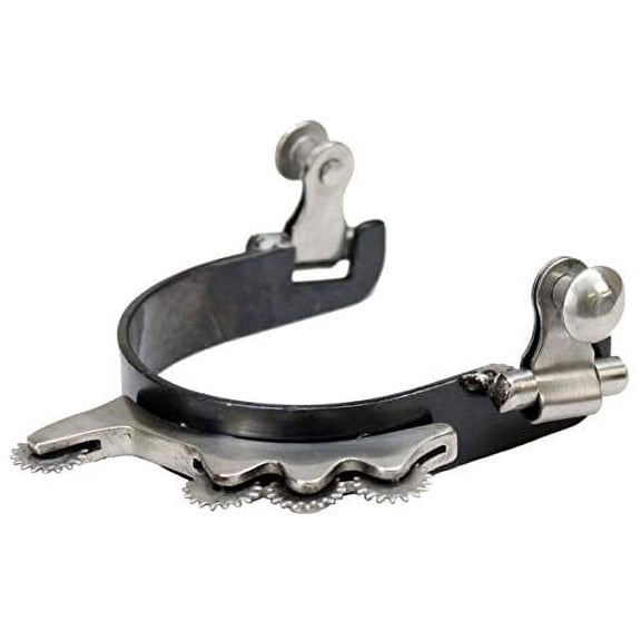 Showman Blued Steel Humane Rowel Bumper Spurs