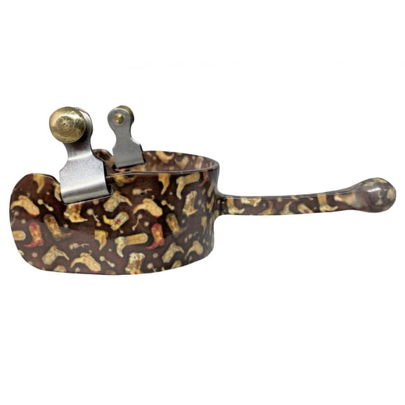 Showman Boot Print Stainless Steel Humane Spurs