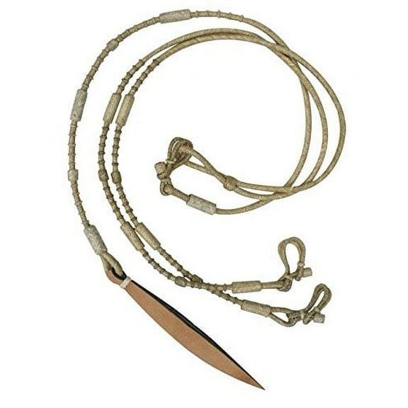 Showman Braided Natural Rawhide Romal Western Reins