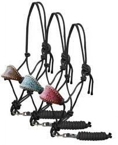 Showman Bronc Style Nylon Rope Halter w/ Filigree Print Noseband ...