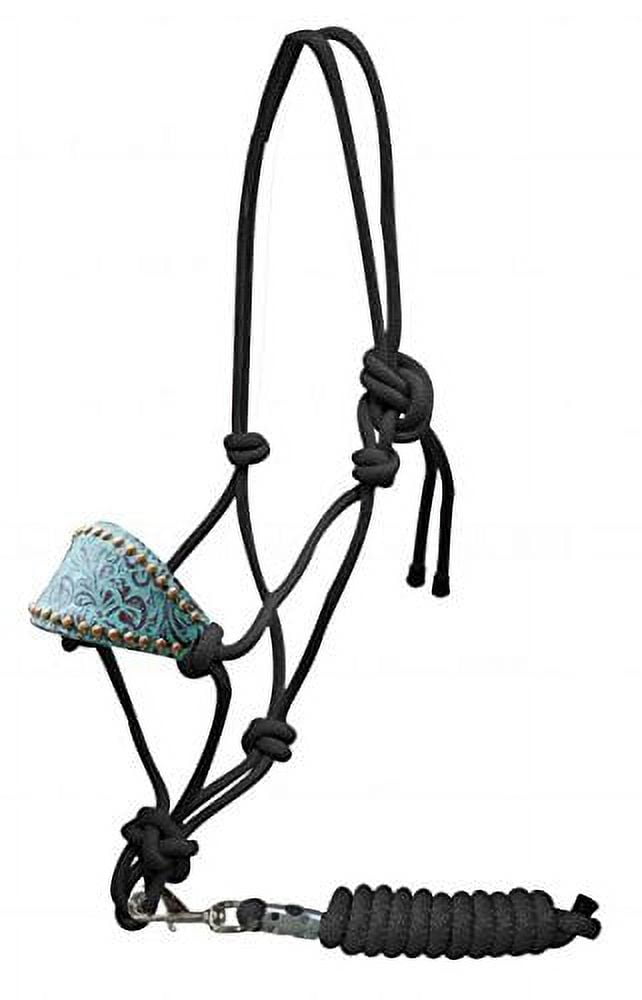 Showman Bronc Style Nylon Rope Halter w/ Filigree Print Noseband ...