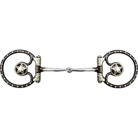Showman Brown Steel Bit w/ Texas Star & Silver Accents