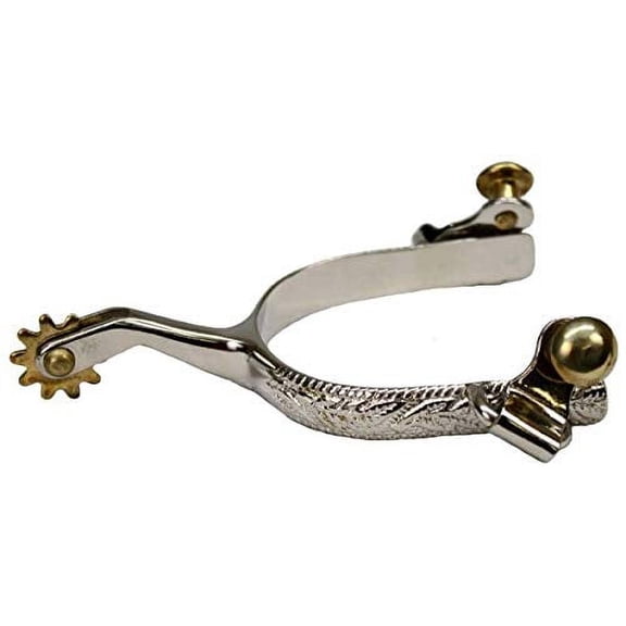 Showman Chrome Plated Ladies Size Engraved Spurs