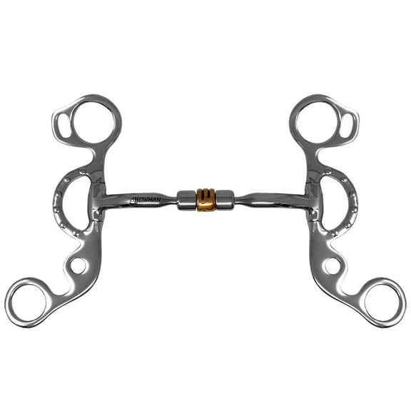 Showman Comfort Jointed Copper Roller Short Shank Snaffle Curb Bit