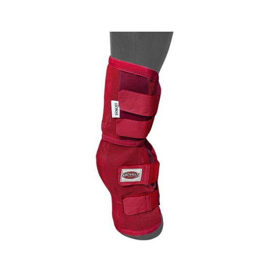 Showman Contoured Mesh Rip Resistant Fly Boots (Red, Average)