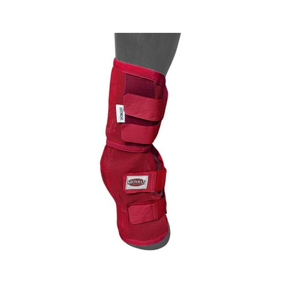 Showman Contoured Mesh Rip Resistant Fly Boots (Red, Average)