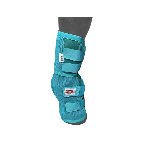 Showman Contoured Mesh Rip Resistant Fly Boots (Teal, Small/Cob)