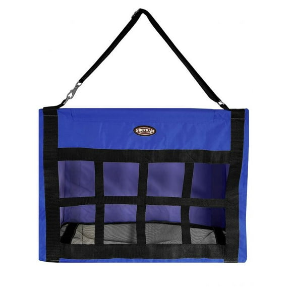 Showman Cordura Nylon Hay Feeder w/ Bar Top (Blue)