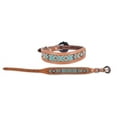 thumbnail image 1 of Showman Couture Genuine Leather Dog Collar w/ Multi-Color Beaded Inlay, 1 of 1