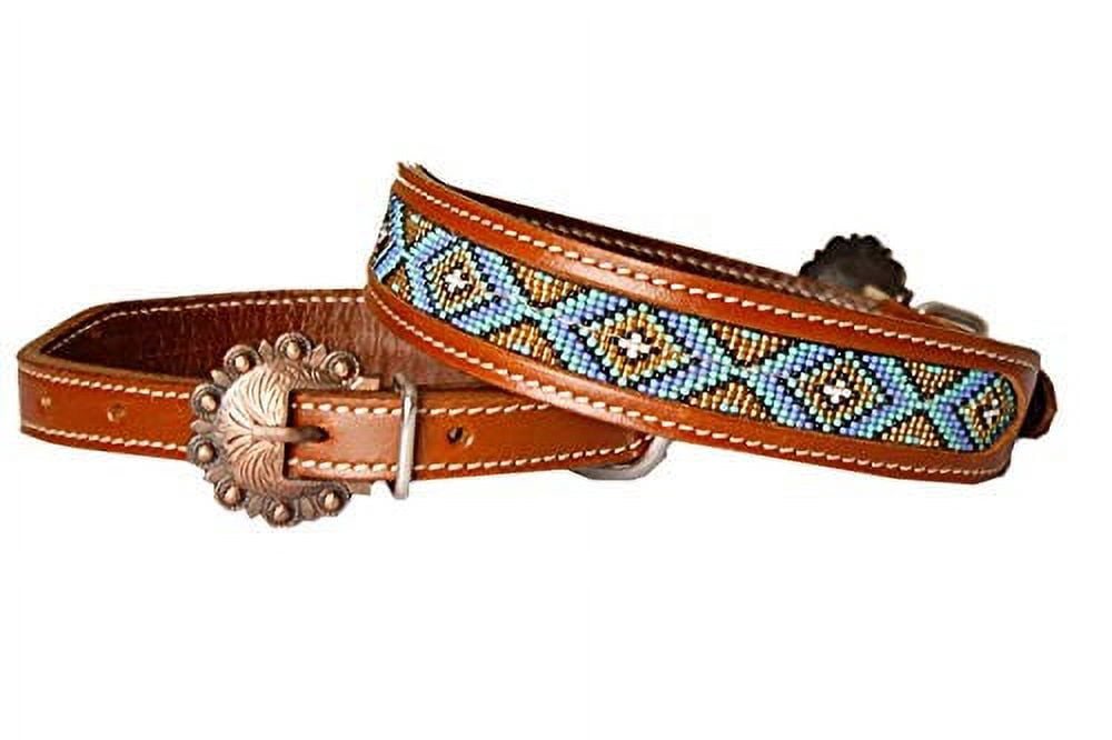 Showman Couture ™ Genuine leather hair on cheetah dog collar. main image 0