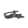thumbnail image 1 of Showman Couture Genuine Leather Dog Collar w/ Turquoise Stones (Medium), 1 of 2