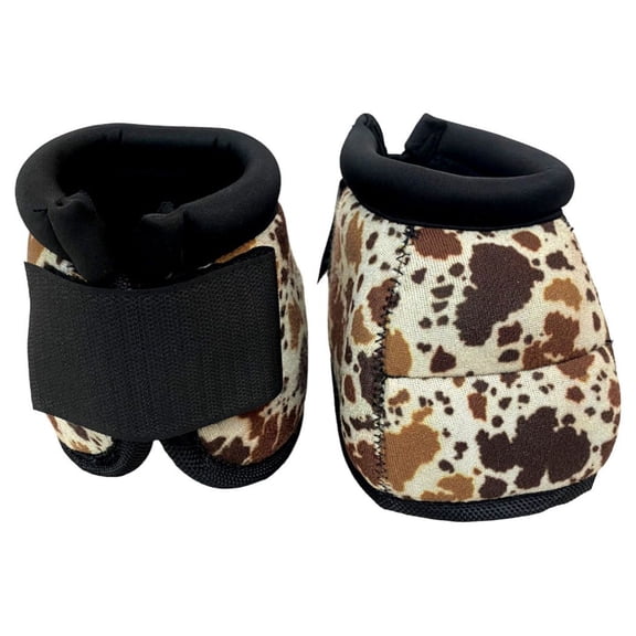 Showman Cow Print Elite Equine Bell Boots