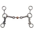 thumbnail image 1 of Showman Cowgirl Legacy Stainless Steel JR Cowhorse Bit w/ Dog Bone & Copper Roller, 1 of 1