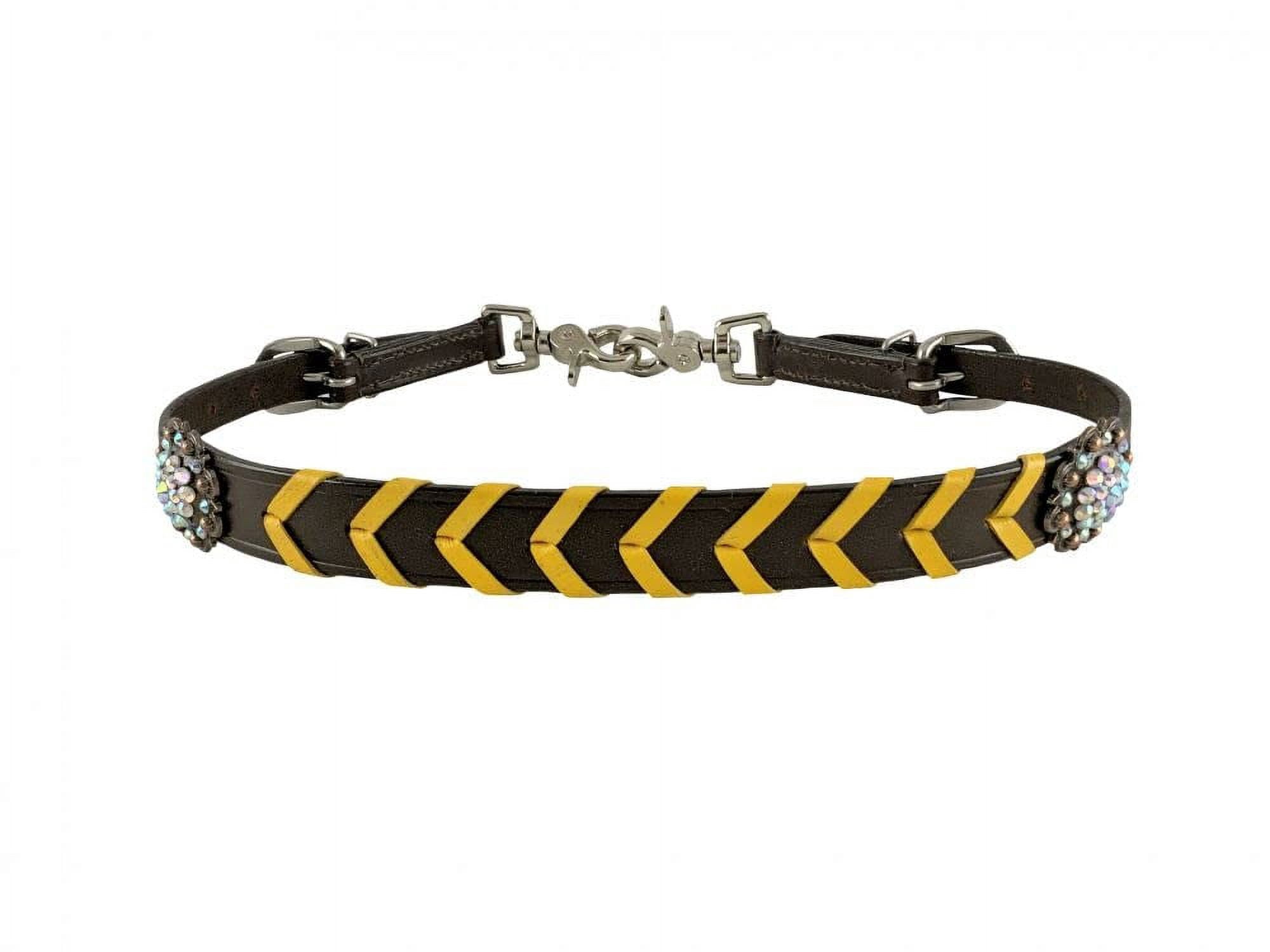 Showman ® Yellow Braided wither strap