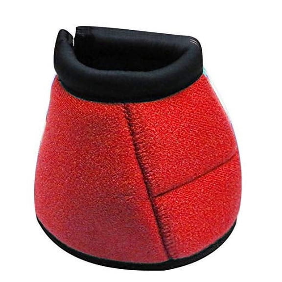 Showman Elite Equine Bell Boots (Red, Large)