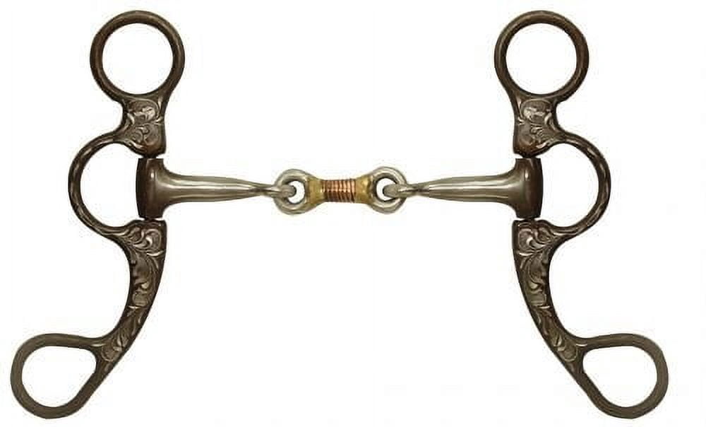 Showman Engraved Antique Brown Steel Bit w/ Dogbone Center - Walmart.com