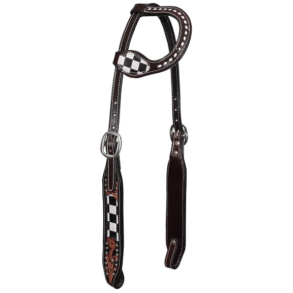 Showman Fast Lane Floral Single Ear Headstall