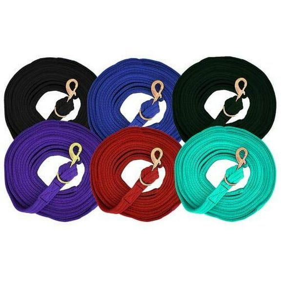 Showman Flat Cushion Lunge Line w/ Removable Brass Snap