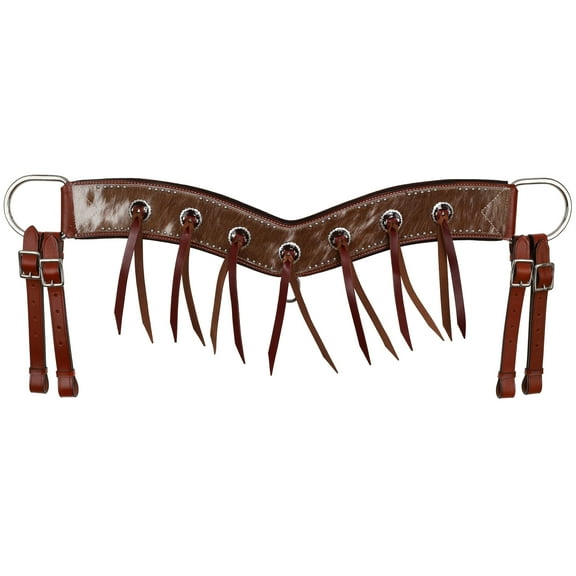 Showman Genuine Hair-on Cowhide Leather Tripping Collar