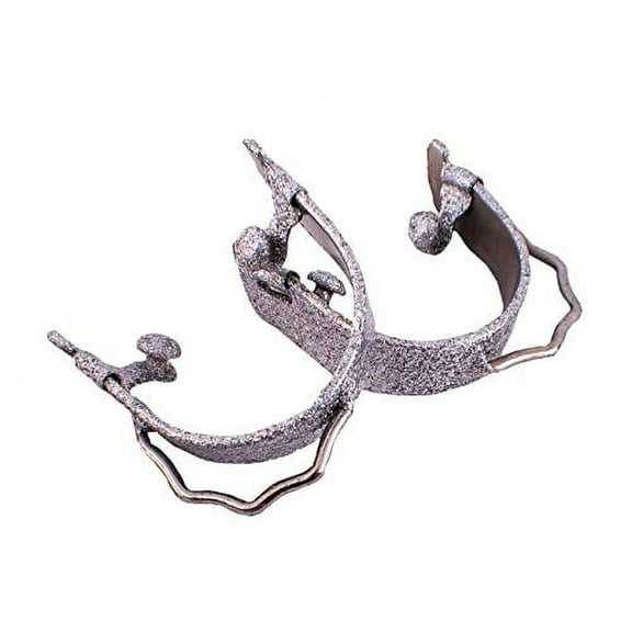 Showman Glitter Epoxy Aluminum Bumper Spurs (Silver)