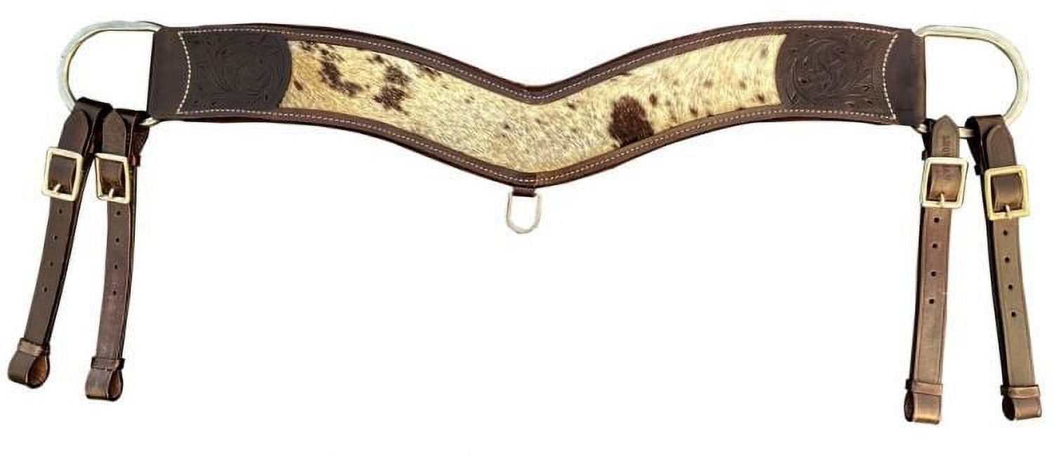 Showman Hand Painted Cactus tripping collar with Hair On Cheetah Inlay main image 1