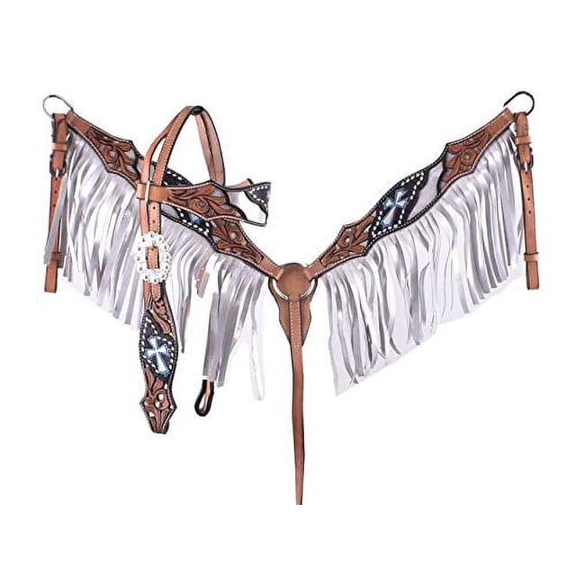 Showman ® Hand painted skull headstall and breastcollar. main image 0