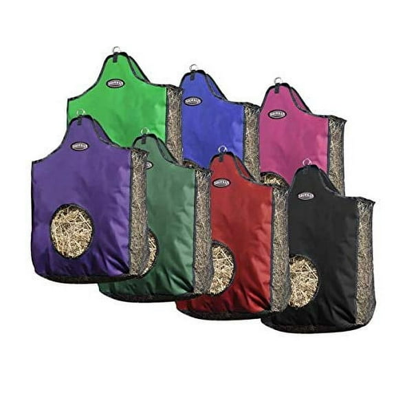 Showman Heavy Denier Nylon Hay Bag w/ Mesh Sides (Black)