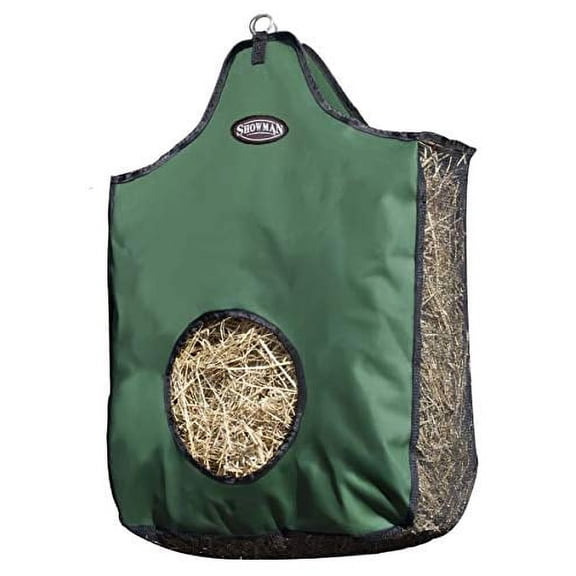 Showman Heavy Denier Nylon Hay Bag w/ Mesh Sides (Green)