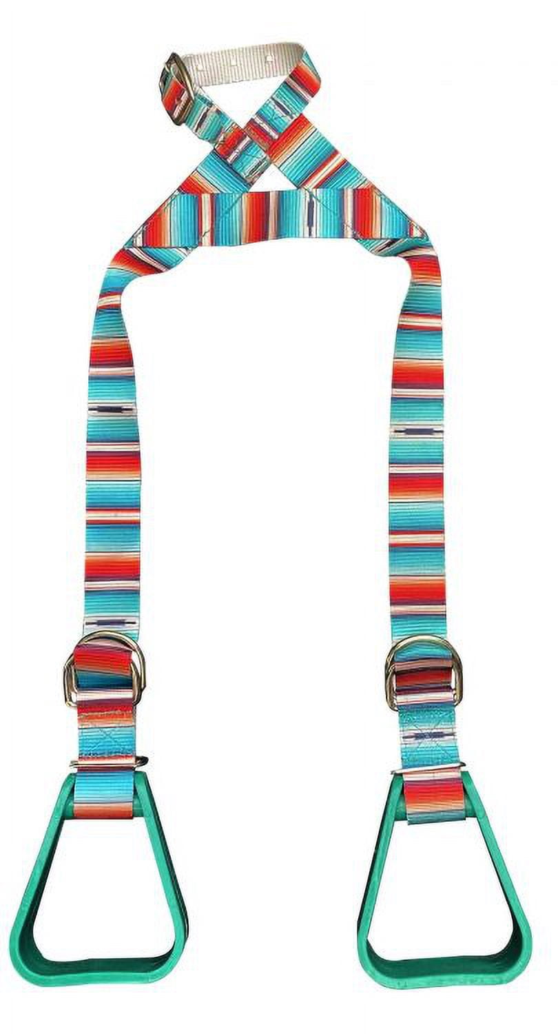Showman ® Heavy duty nylon adjustable buddy stirrups with a Cheetah