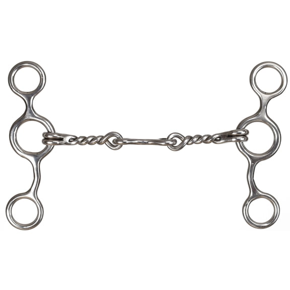 Showman Junior Cowhorse Bit w/ Twisted Wire Dogbone Snaffle