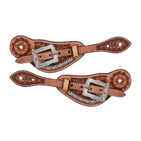 Showman Ladies Argentina Cow Leather Sierra Sky Spur Straps