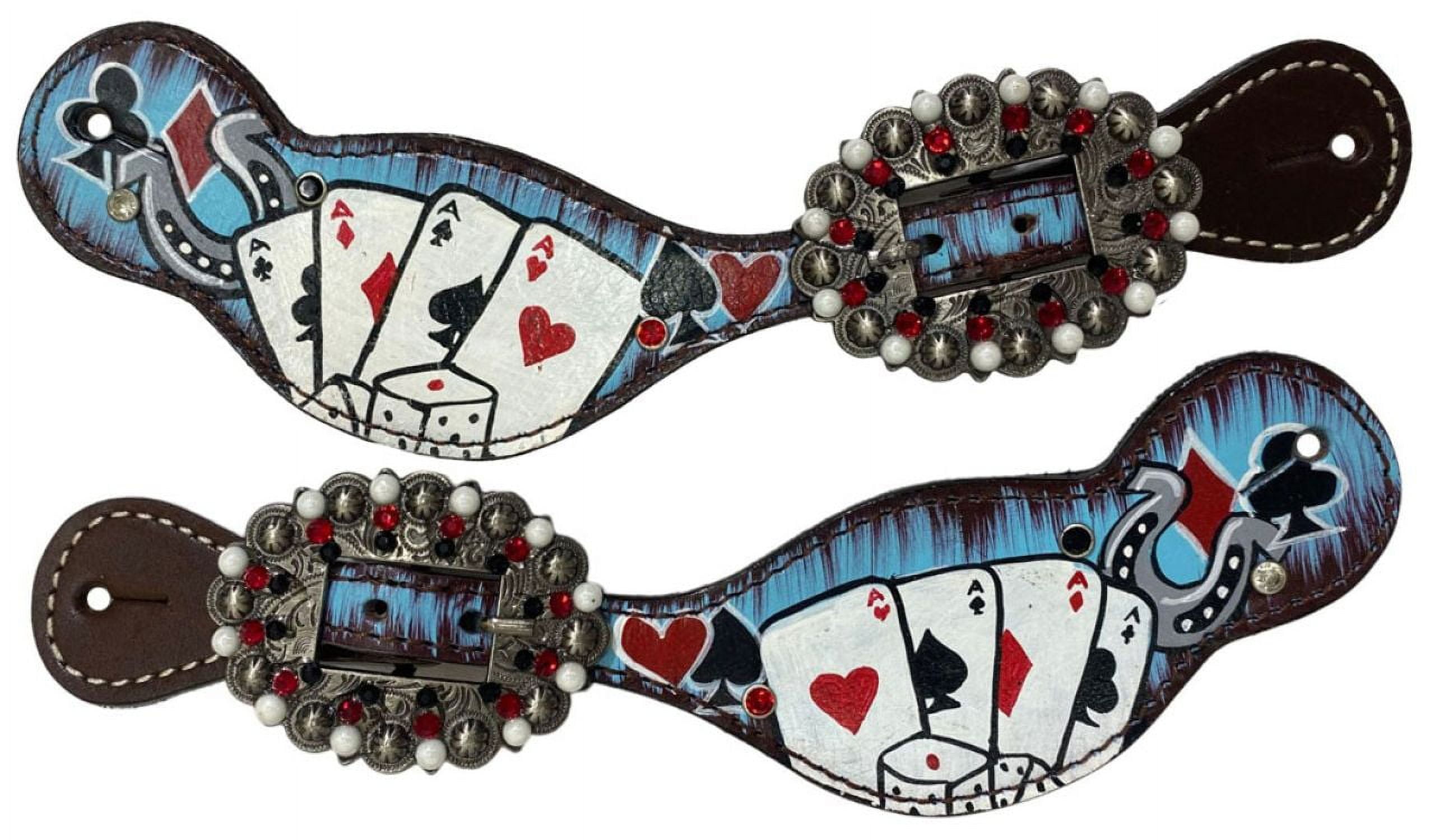 Showman ® Ladies leather spur straps main image 1